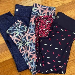 3 pairs Vineyard Vines leggings- size small